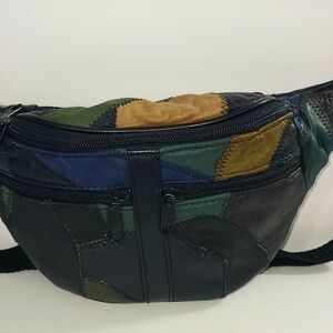 Vintage Patchwork Leather Waist Bag